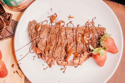 Crepe de Brownie com Morango Bready