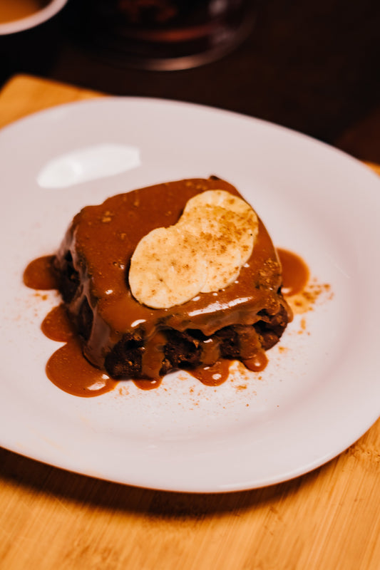 Brownie Proteico com Banana e Canela